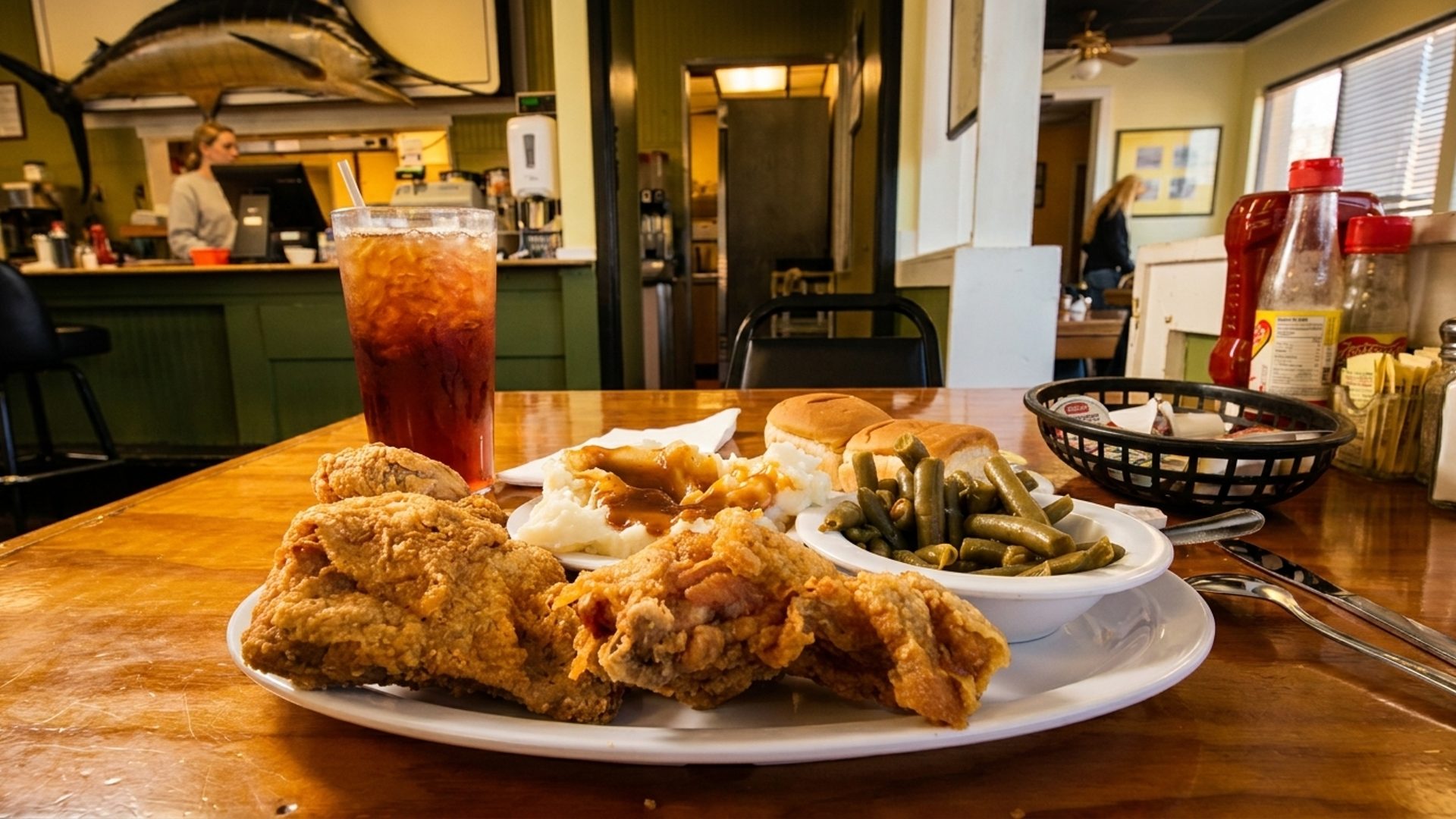 Hot food, friendly faces, Manteo